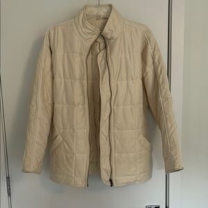 Womens Cream Quilted Jacket